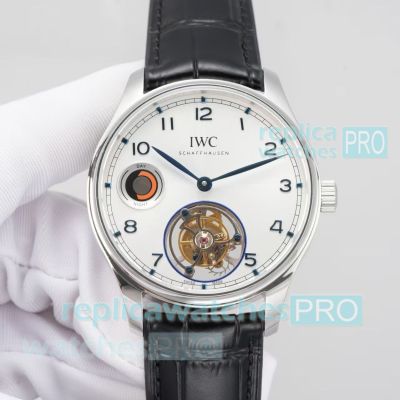 TUR Factory Swiss Copy IWC Pilot's Day & Night White Face 42mm Tourbillon Watch 